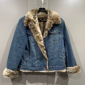 Women's L - Fabio Furlined Jean/Denim Jacket